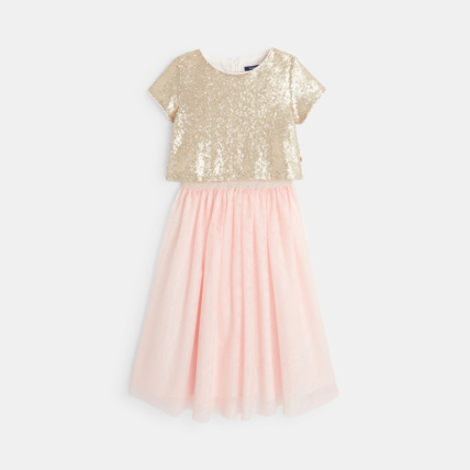 Avis Robe tutu et top à sequins 2 en 1 rose fille OKAIDI 1