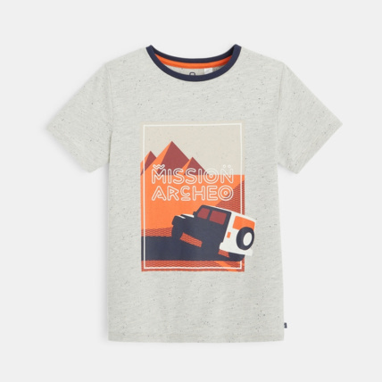 Avis T-shirt jersey flammé archéologue gris garçon OKAIDI 2