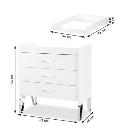Avis Commode enfant avec pieds métal et plan à langer amovible BLANKA Mon Mobilier Design 4