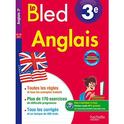 Avis Cahier Bled - Anglais 3e - Nouveau programme 2016 Hachette Éducation 1