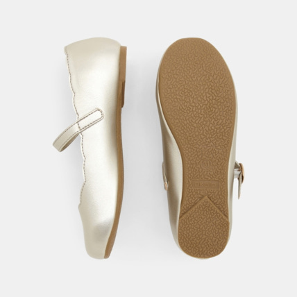 Avis Ballerines métallisées à bride jaunes fille OKAIDI 3