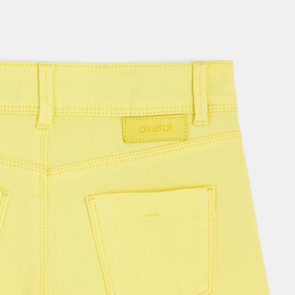 Avis Short en toile jaune fille OKAIDI 3