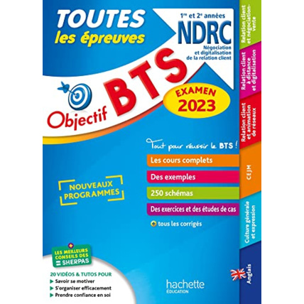 Avis Objectif BTS NDRC (1re et 2e années) - Toutes les épreuves, examen 2023 Hachette Éducation 1