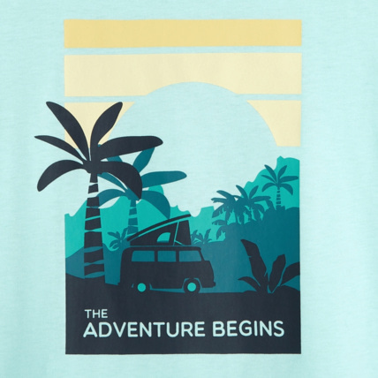 Avis T-shirt à motif "the adventure begins" turquoise garçon OKAIDI 2