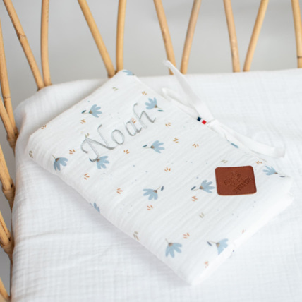 Avis Protège carnet de santé bébé en gaze de coton, Bleuet Sevira Kids 2