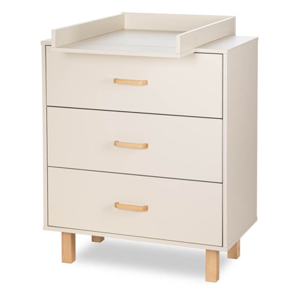 Avis Commode bébé en bois de hêtre 3 tiroirs avec plan à langer Laura Mon Mobilier Design 1