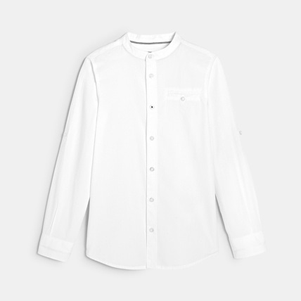 Avis Chemise col mao blanche garçon OKAIDI 1
