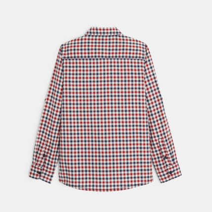 Avis Chemise à carreaux à manches ajustables rouge garçon OKAIDI 4