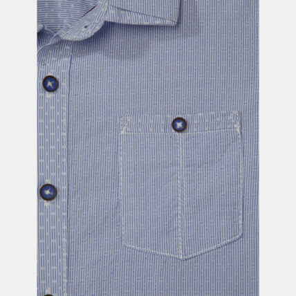 Avis Chemise à rayures fantaisie bleue garçon OKAIDI 3