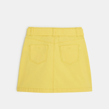 Avis Jupe courte en toile unie jaune fille OKAIDI 4