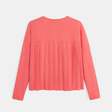 Avis Cardigan dos plissé rose fille OKAIDI 3