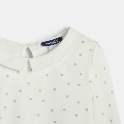 Avis T-shirt col Claudine blanc fille OKAIDI 3