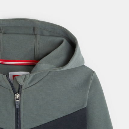 Avis Sweat-shirt 3 couleurs à capuche gris garçon OKAIDI 2