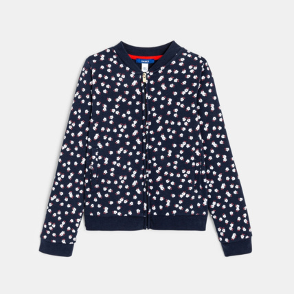 Avis Teddy zippé en molleton imprimé bleu fille OKAIDI 2