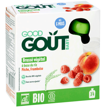 Avis Dessert brassé à base de Riz Bio et Pêche Framboise Good Goût 1