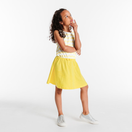 Avis Robe-débardeur rayée jaune fille OKAIDI 1