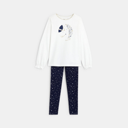 Avis Pyjama 2 pièces en jersey blanc fille OKAIDI 1