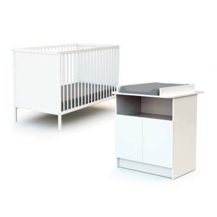 Avis Chambre bébé lit et commode à langer en bois Webaby 2