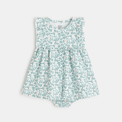 Avis Robe fleurie gaufrée et bloomer OBAÏBI 1