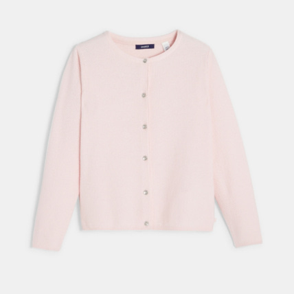 Avis Gilet boutonné rose fille OKAIDI 1