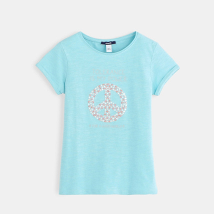 Avis T-shirt fantaisie bleu fille OKAIDI 1