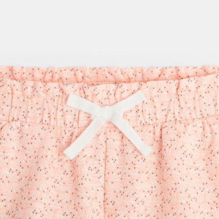 Avis Short maille imprimé feuillage orange fille OKAIDI 2
