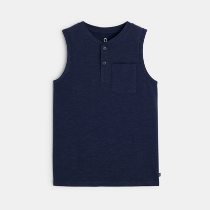 Avis Débardeur en jersey flammé bleu garçon OKAIDI 1