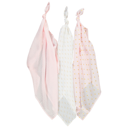 Avis Lot de 3 langes en gaze de coton à motifs fantaisie Prémaman 1