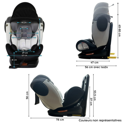 Avis Siège-auto pivotant 360° Zeli BB-BOOM 7