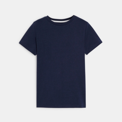 Avis T-shirt basique manches courtes bleu garçon OKAIDI 1