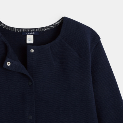 Avis Cardigan pressionné matelassé bleu fille OKAIDI 3