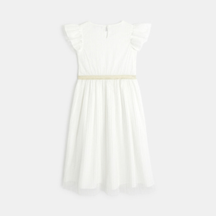 Avis Robe chic en tulle pailleté beige fille OKAIDI 4