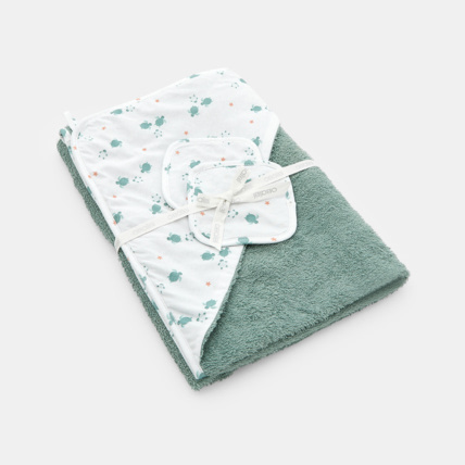 Avis Ensemble cape de bain et carré tortue naissance OBAÏBI 1
