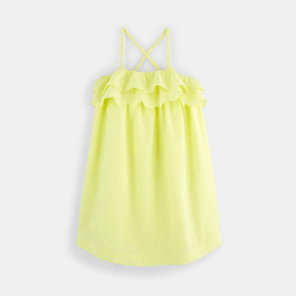 Avis Robe à bretelles jaune fille OKAIDI 1