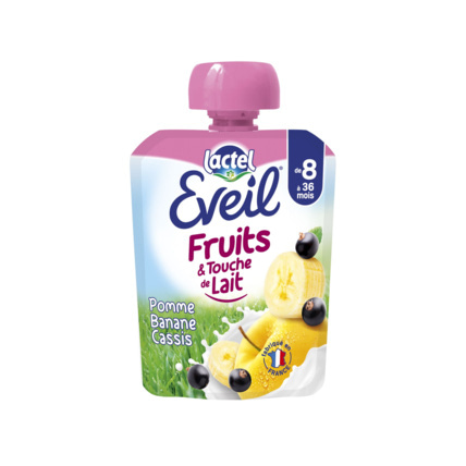 Avis Gourdes Eveil Fruits et Touche de Lait – Pomme-Banane-Cassis LACTEL 2