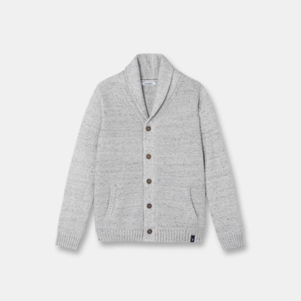 Avis Gilet col châle gris garçon OKAIDI 1