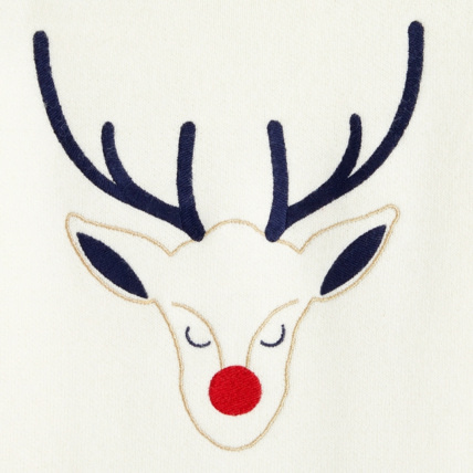 Avis Pull de Noël col rond blanc fille OKAIDI 3