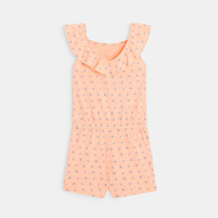 Avis Combishort étoilé à col volanté orange fille OKAIDI 3
