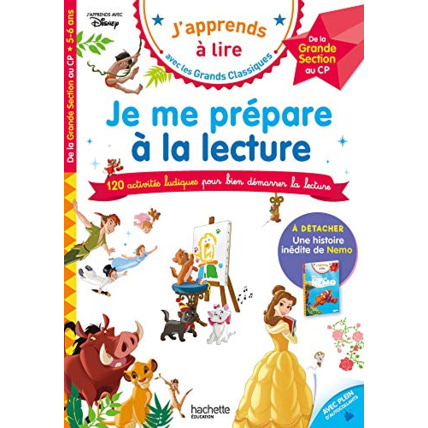 Avis Disney - Je me prépare à la lecture avec les grands classiques Disney - Cahier de vacances 2023: GS - CP dès 5 ans Hachette Éducation 1