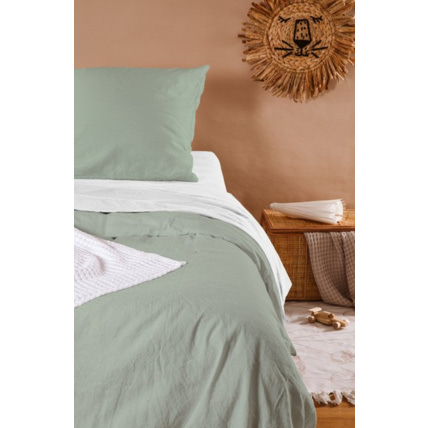 Avis Housse de Couette Satin de Coton Bio lavé 1 personne KADOLIS 4