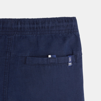 Avis Bermuda slim en lin mélangé bleu garçon OKAIDI 3