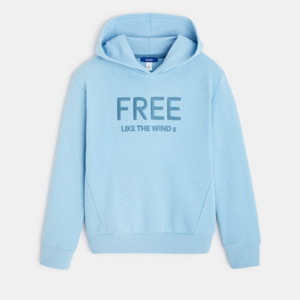 Avis Sweat-shirt à capuche à message bleu garçon OKAIDI 2