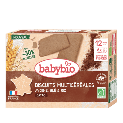 Avis Biscuits multicéréales Cacao - Avoine, Blé et Riz Babybio 1