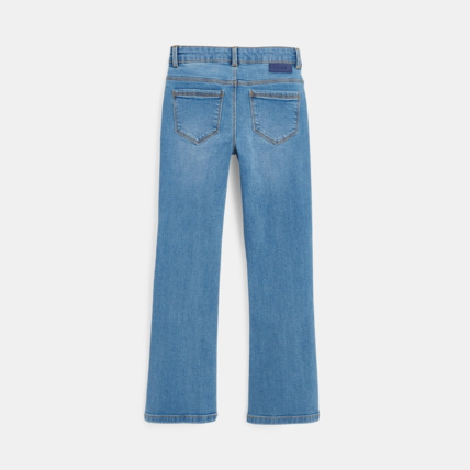 Avis Jean bootcut délavé recyclé bleues fille OKAIDI 4