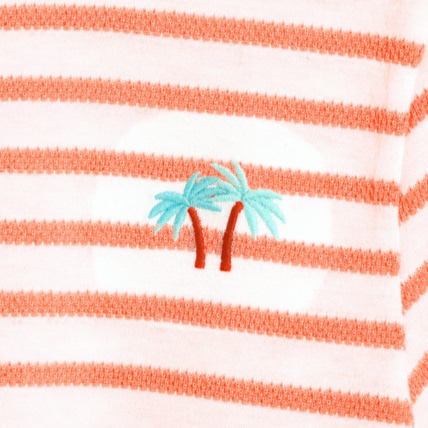 Avis T-shirt rayé noué orange fille OKAIDI 3