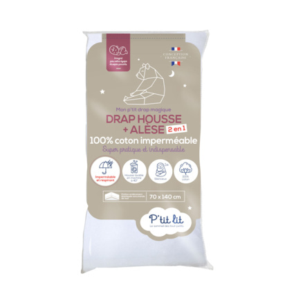 Avis Drap housse blanc 70x140 cm PTIT LIT 1
