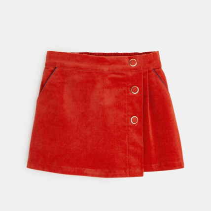 Avis Jupe-short en velours côtelé orange fille OKAIDI 2