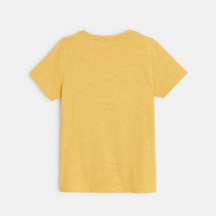 Avis T-shirt manches courtes "one for all, all for one" jaune garçon OKAIDI 3