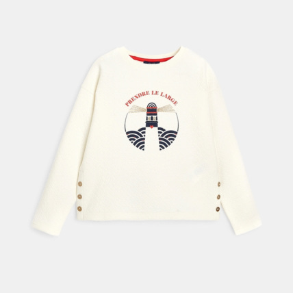 Avis Sweat-shirt motif phare blanc fille OKAIDI 1