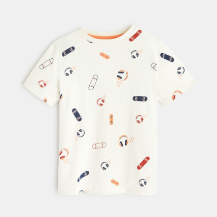 Avis T-shirt imprimé manches courtes blanc garçon OKAIDI 1